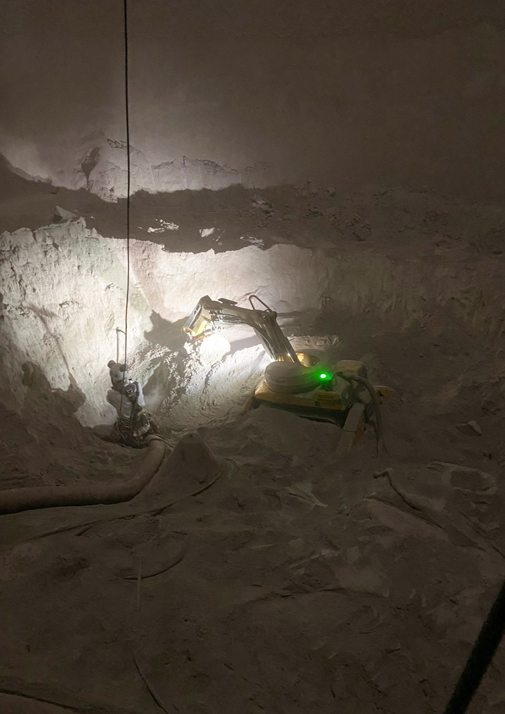 Déblocage silos avec robot